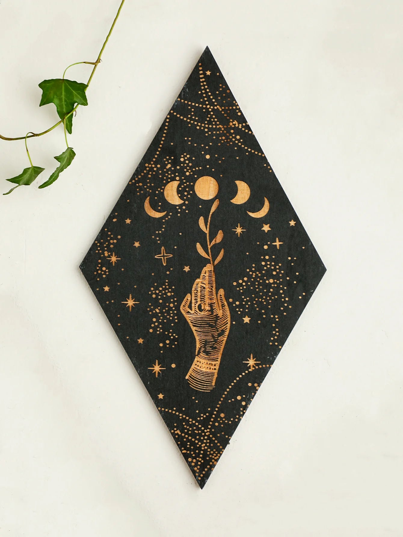 Wooden Moon Phase Plaque Set