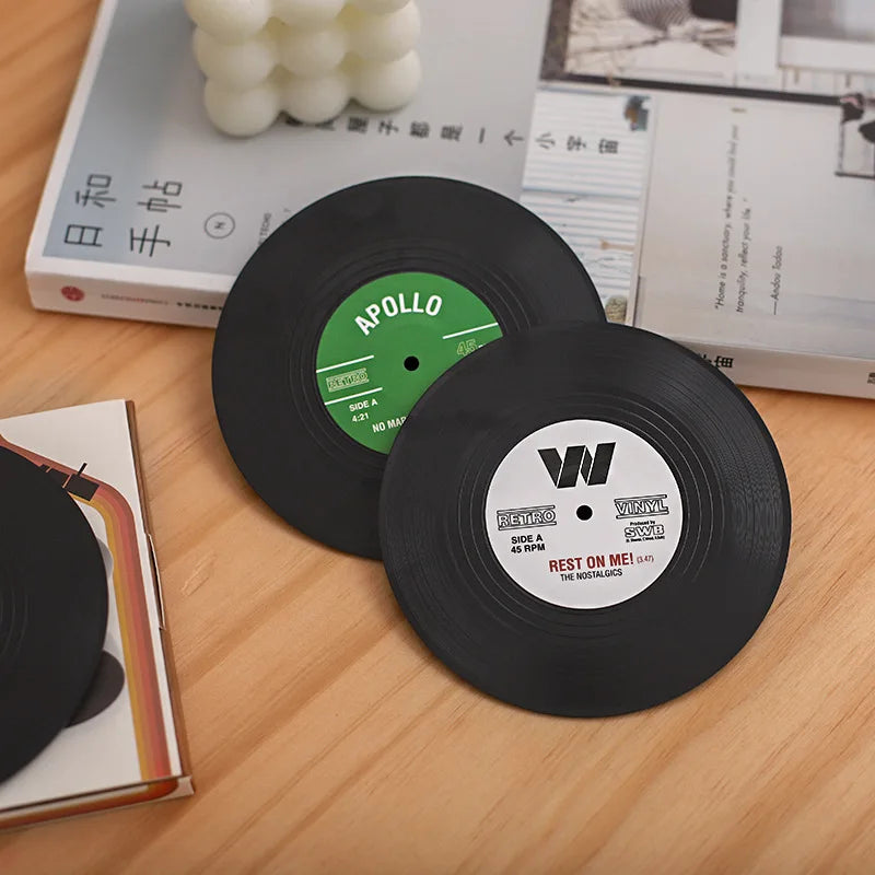 Vinyl Record Coaster Set