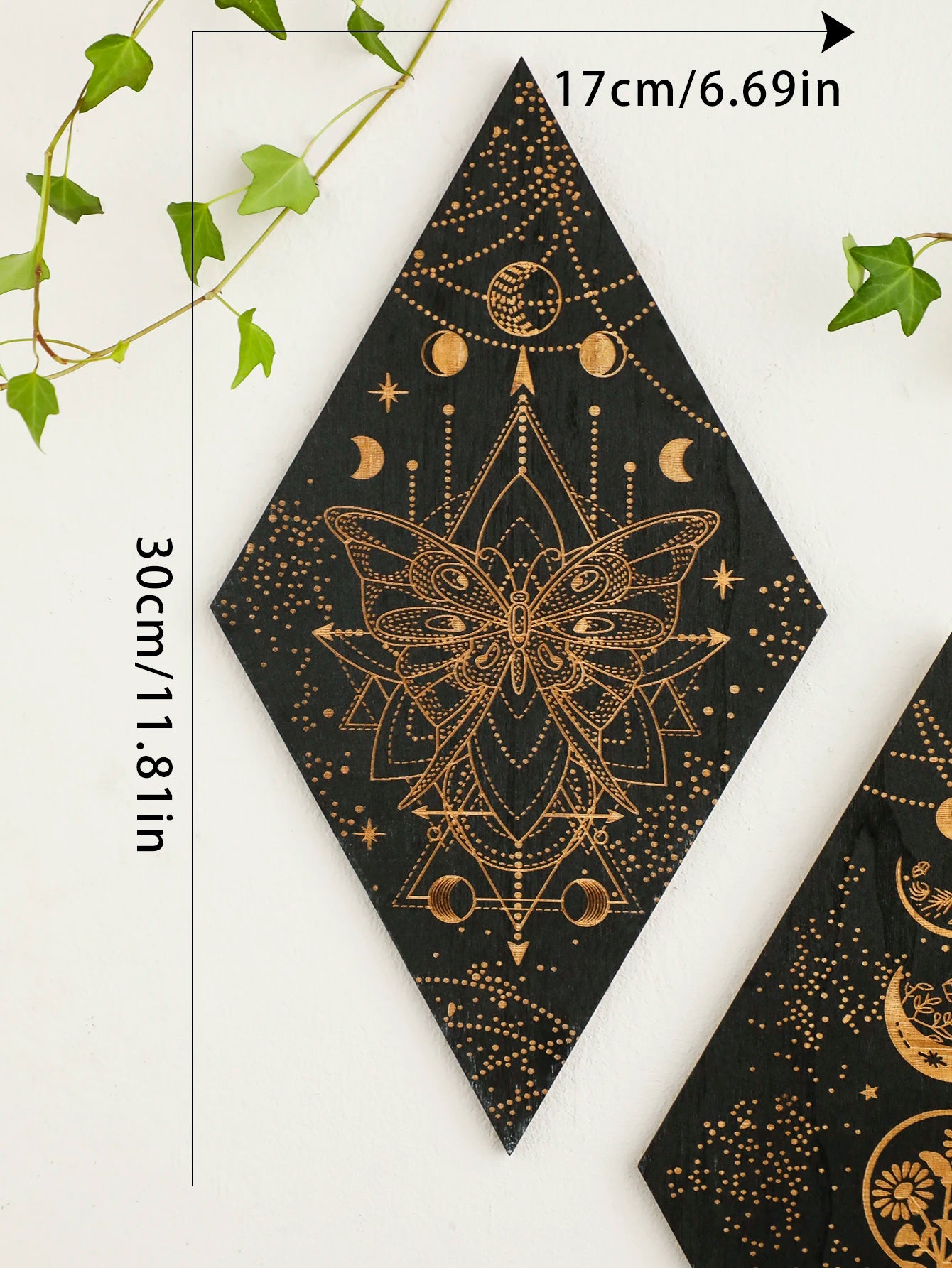 Wooden Moon Phase Plaque Set
