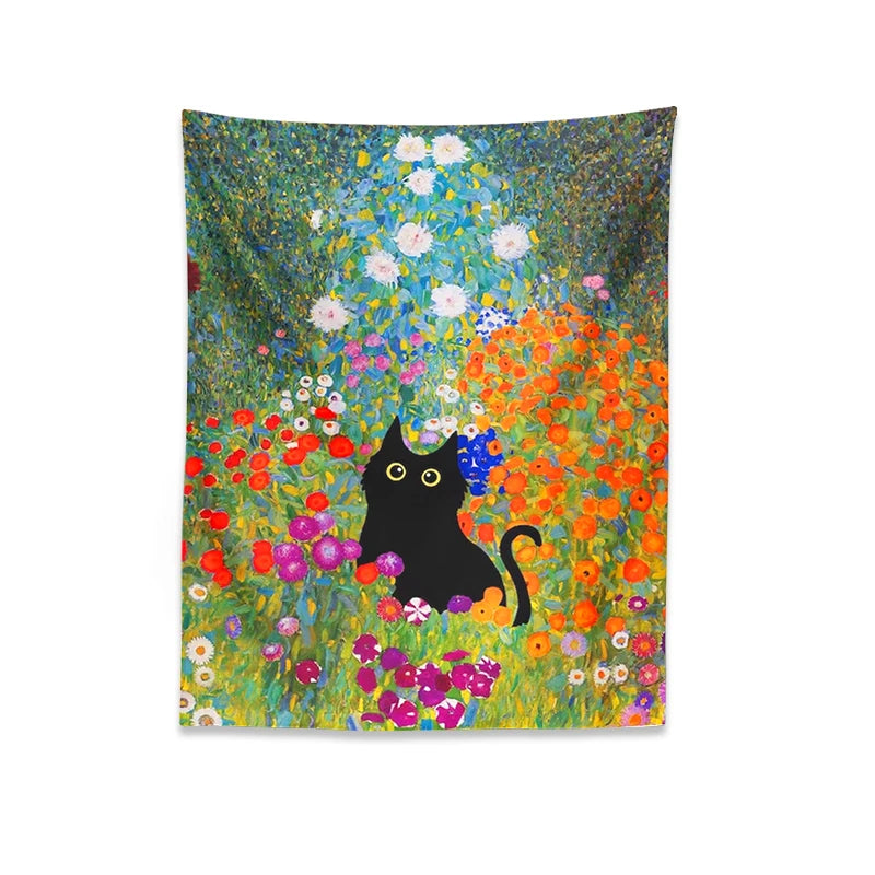 Botanical Cat Tapestry