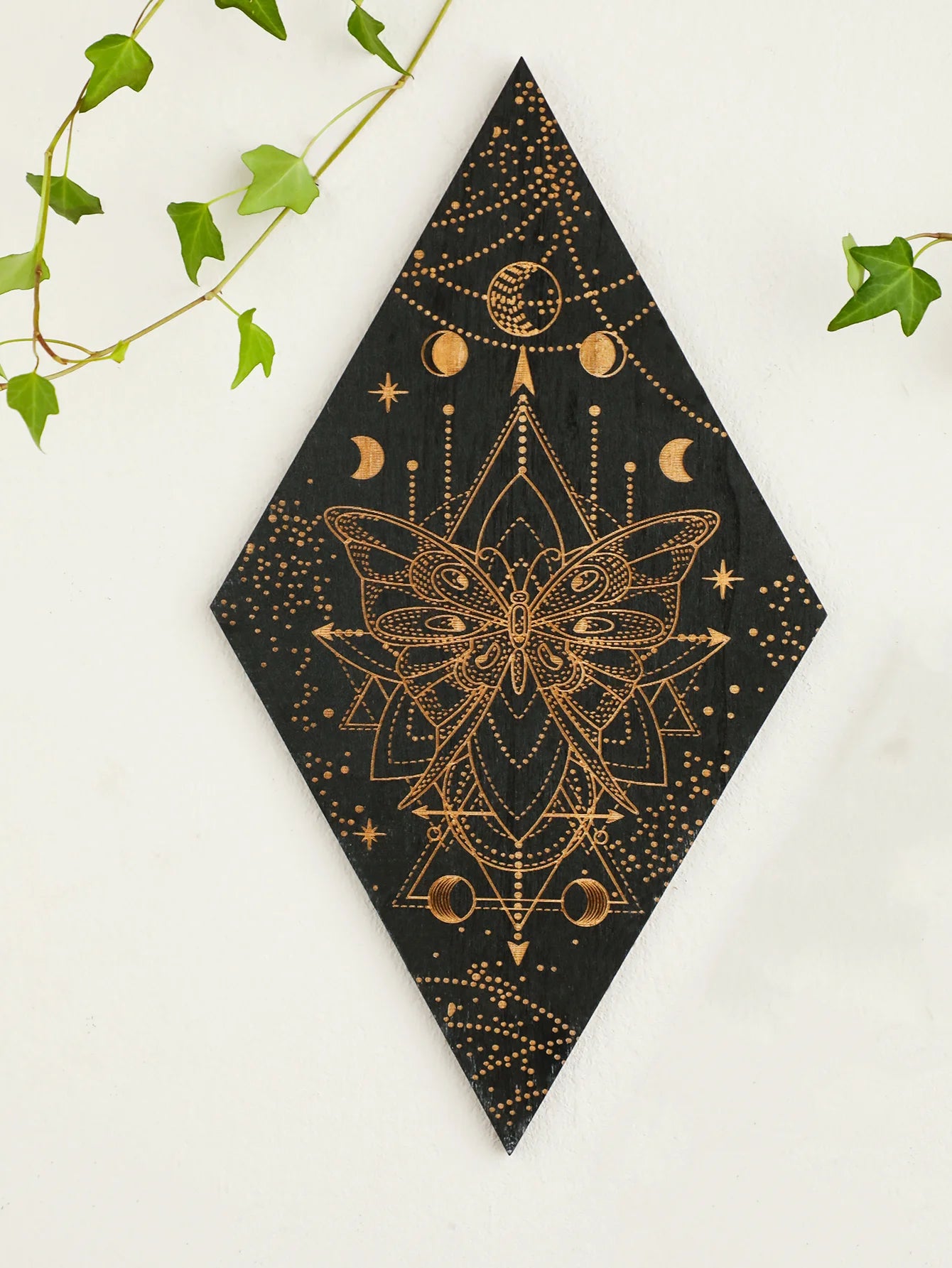 Wooden Moon Phase Plaque Set