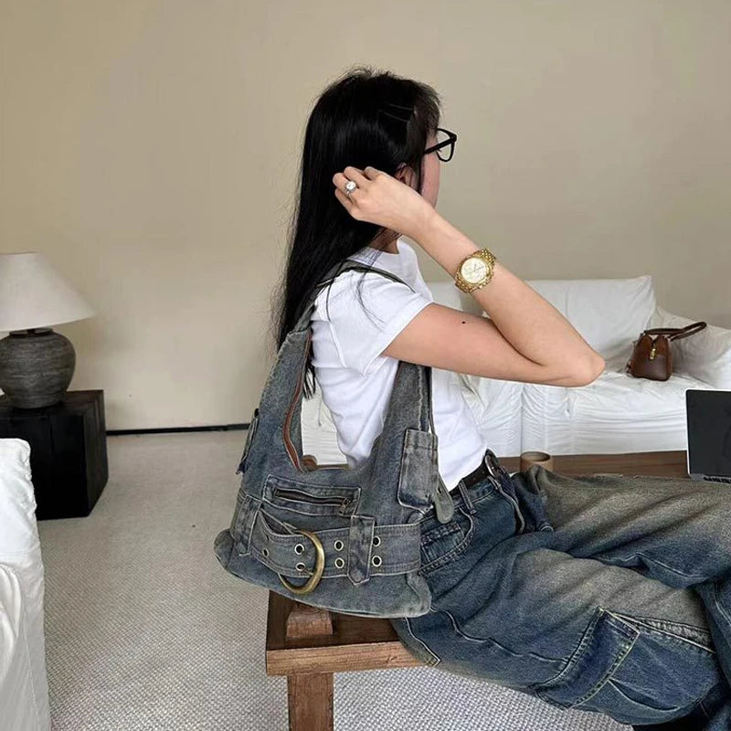 Denim Shoulder Bag