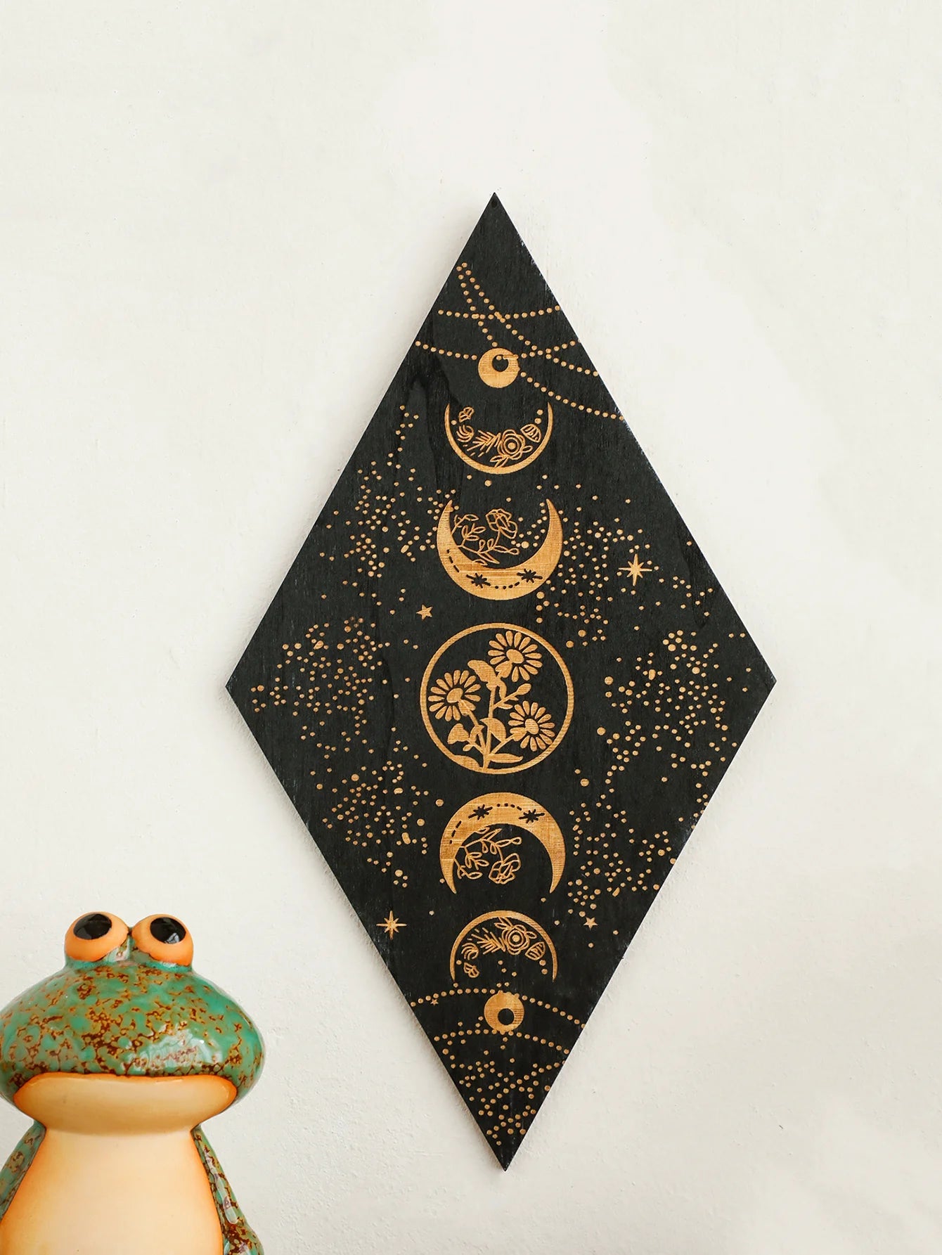 Wooden Moon Phase Plaque Set