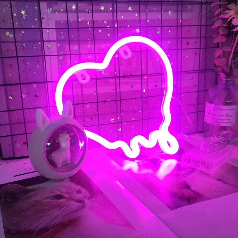 Neon Melting Heart