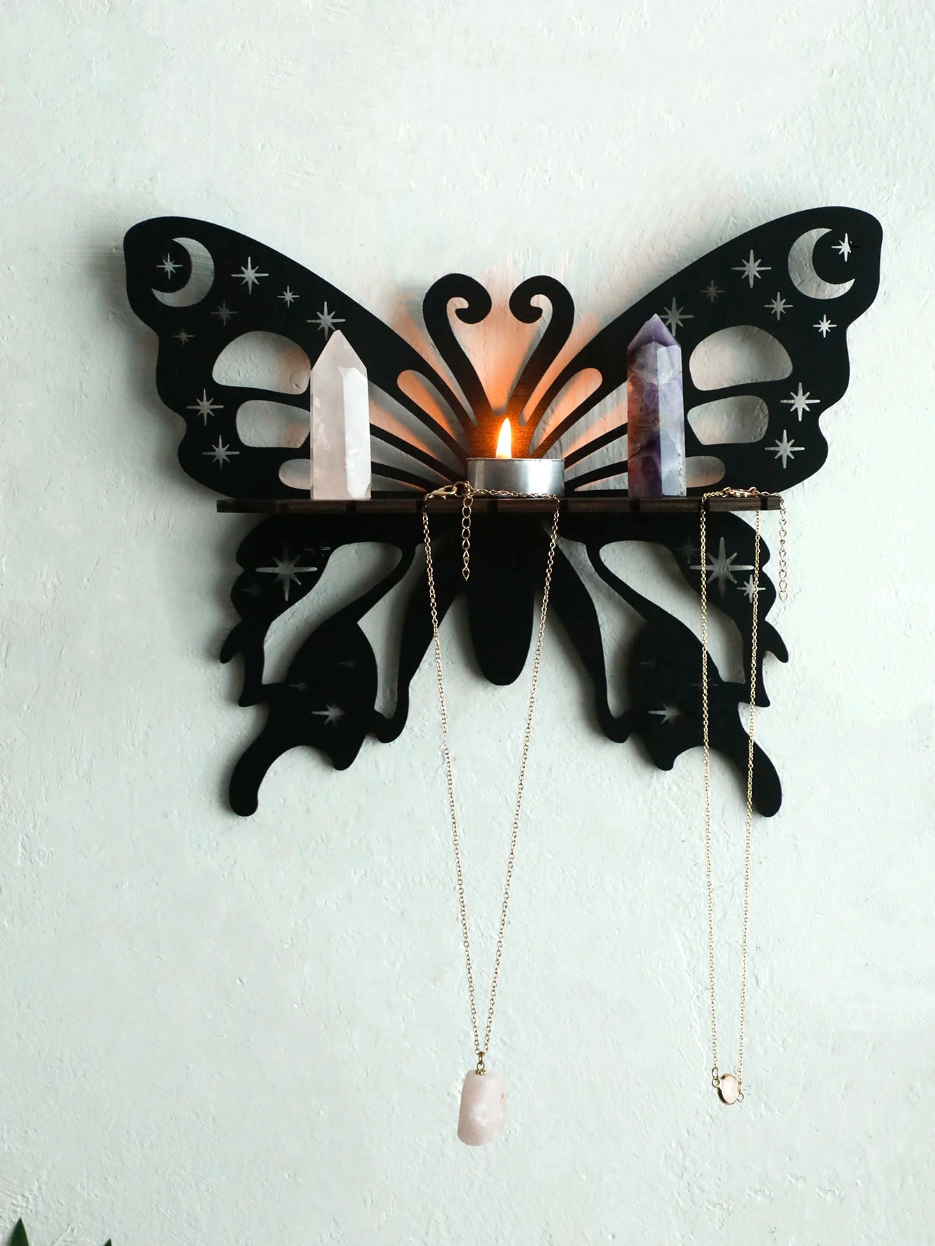 Wooden Butterfly Shelf Set