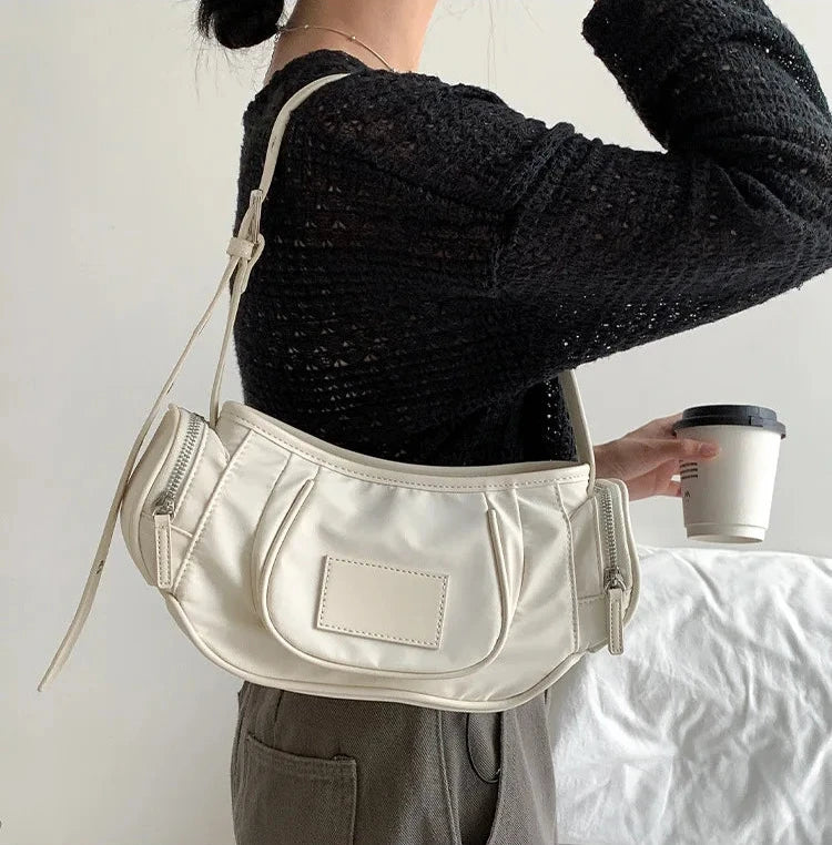 Nylon Baguette Bag