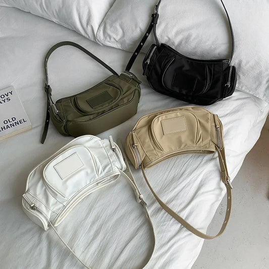 Nylon Baguette Bag