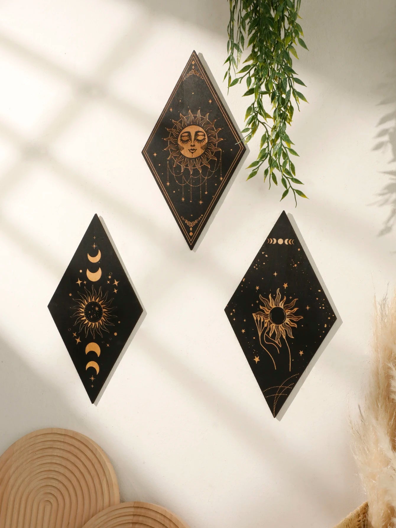 Wooden Solar Plaque Set