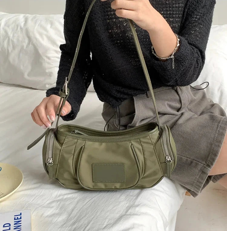 Nylon Baguette Bag