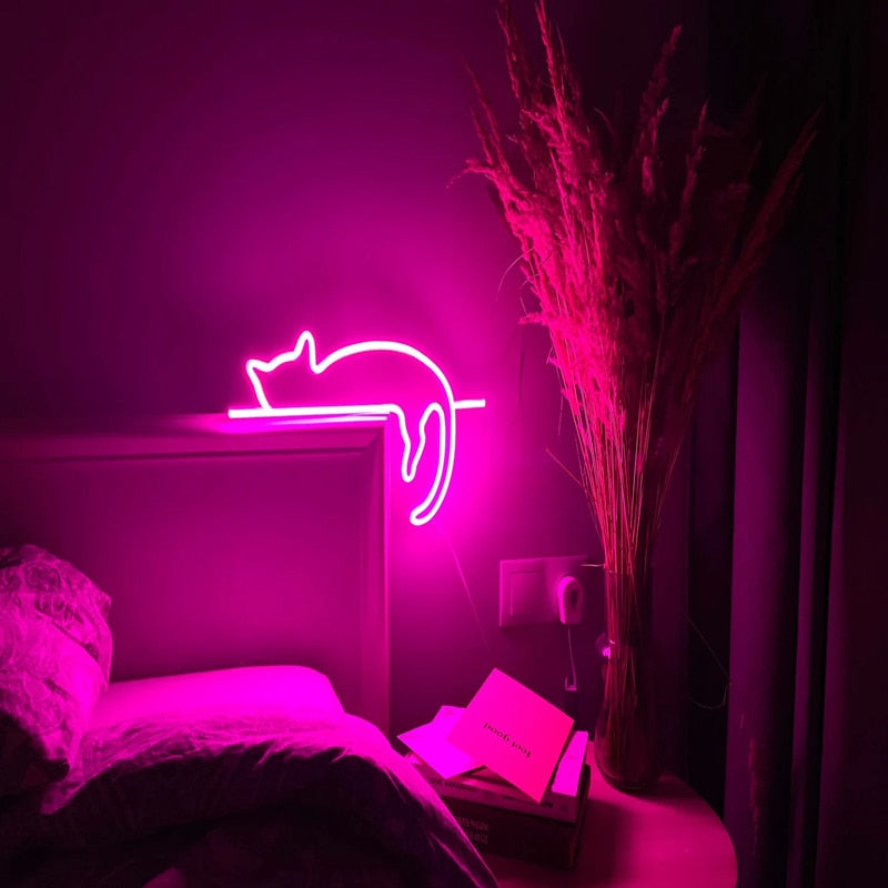 Neon Cat LED Light – Cosmicbae